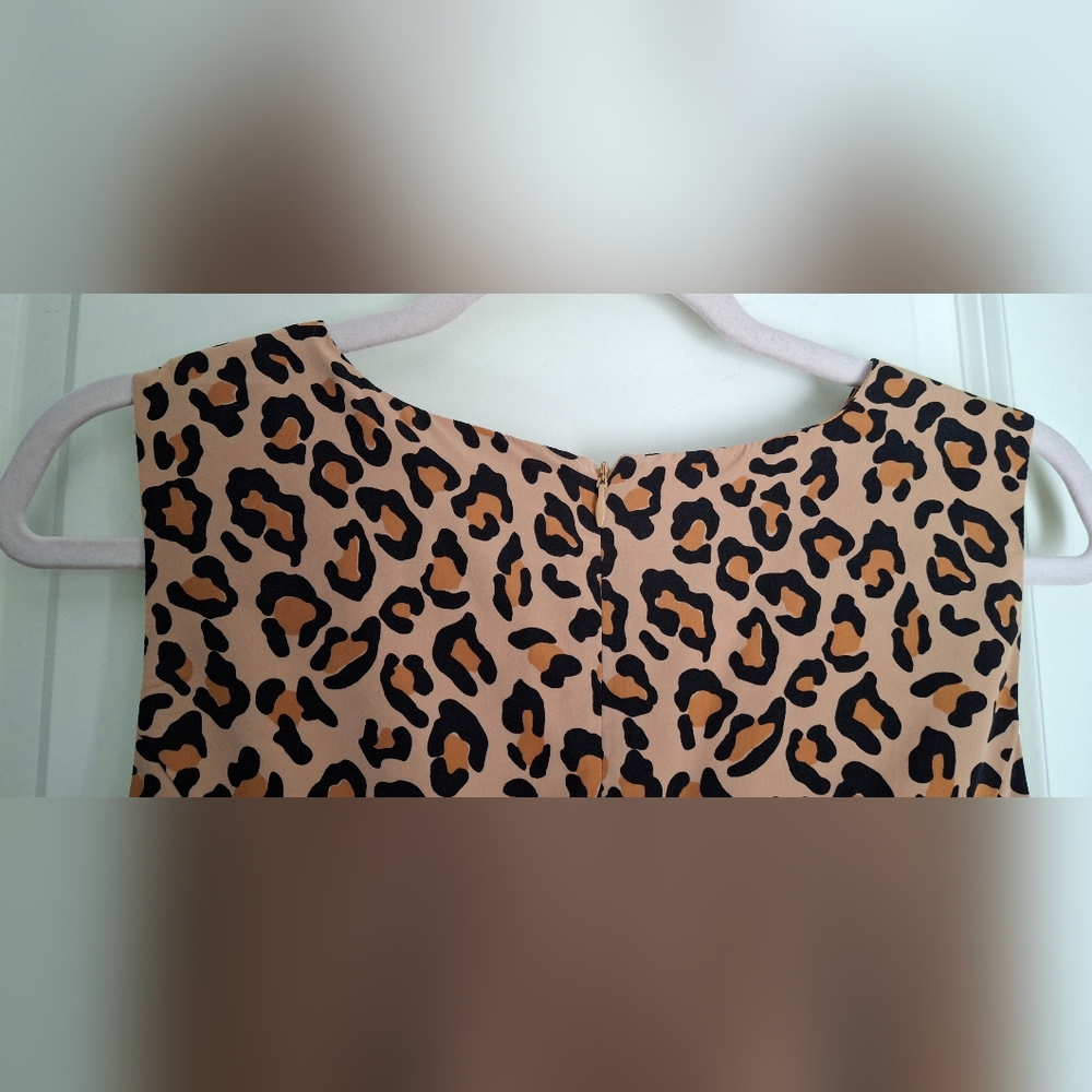 Gap strech animal print womens dress sz 8 casual party cocktail travel casual - Picture 9 of 9